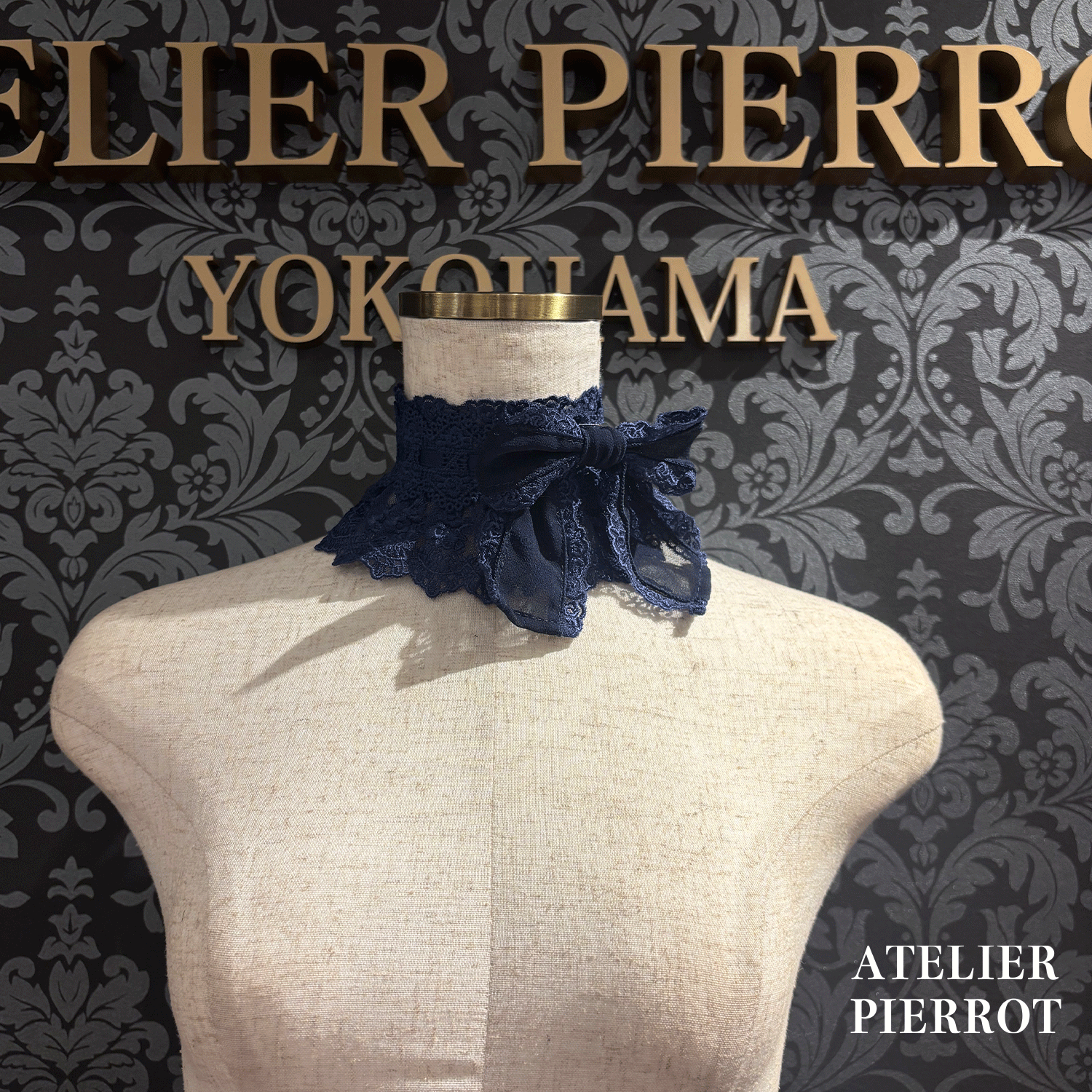 【ATELIER PIERROTLACE GRACE Choker White/Bordeaux/Purple/Green/Navy/Black★5 월 말에 출시되었습니다★