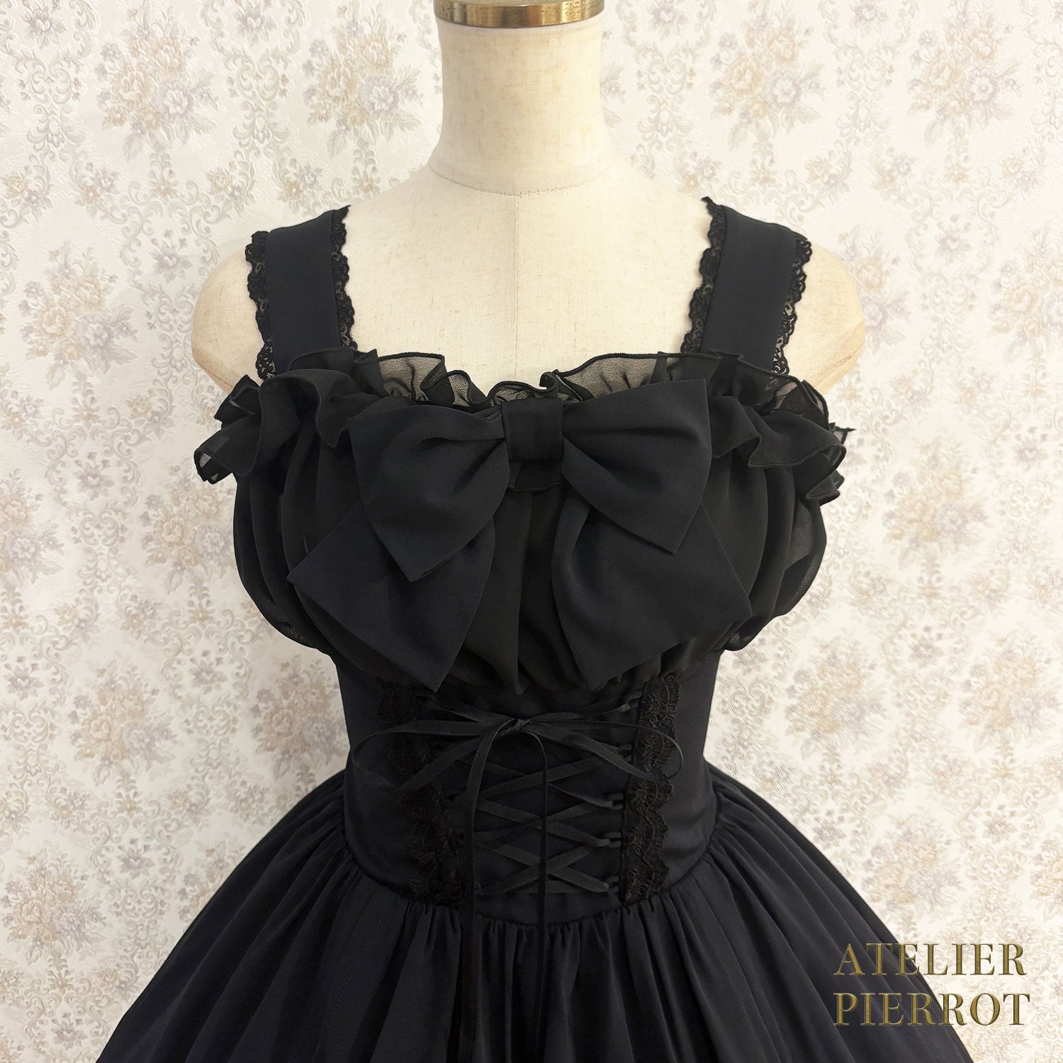 【ATELIER PIERROT】 Eternal Waltz Jumper Skirt ホワイト/ボルドー/パープル/ネイビー/ブラック×ホワイト/ブラック