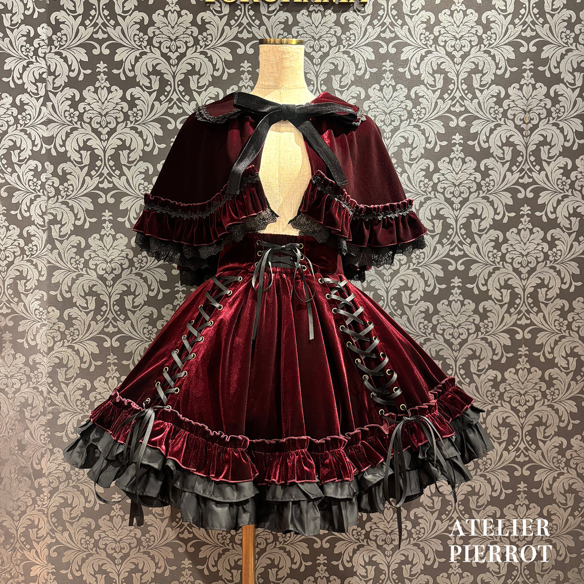 【ATELIER PIERROT】 ★Ahora aceptamos reservas★ Capa de terciopelo AdenophoraBordeaux/Purple/Navy/Black