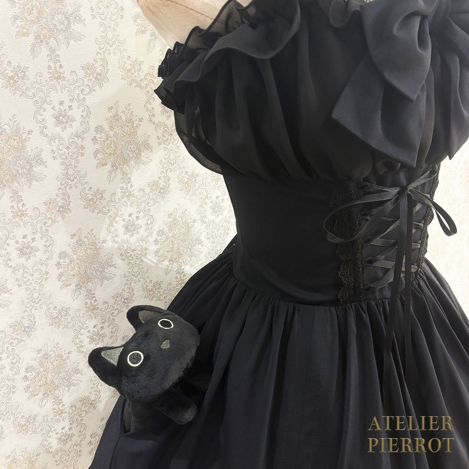 【ATELIER PIERROT】 Eternal Waltz Jumper Skirt ホワイト/ボルドー/パープル/ネイビー/ブラック×ホワイト/ブラック