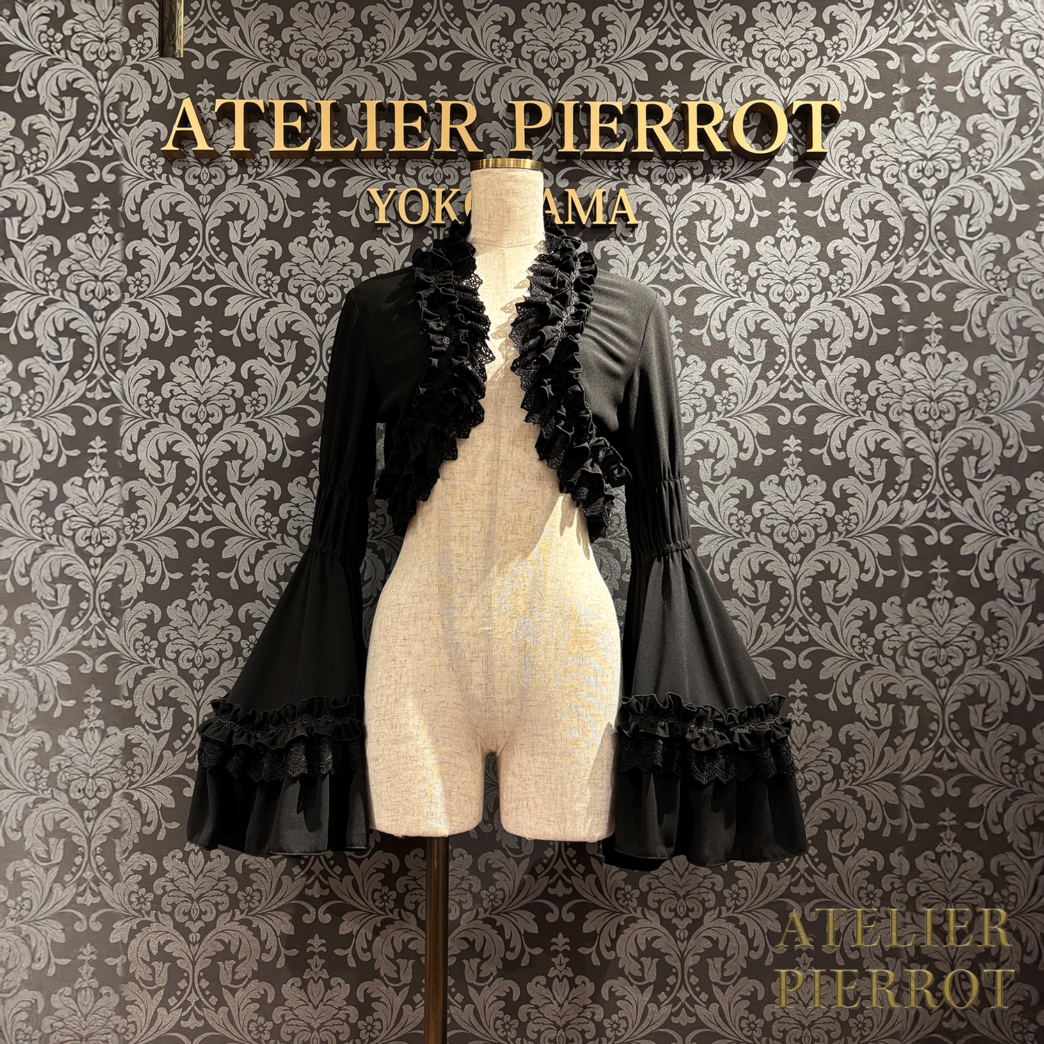 【ATELIER PIERROTPrincess Sleeve Bolero白/酒/海蓝色/黑