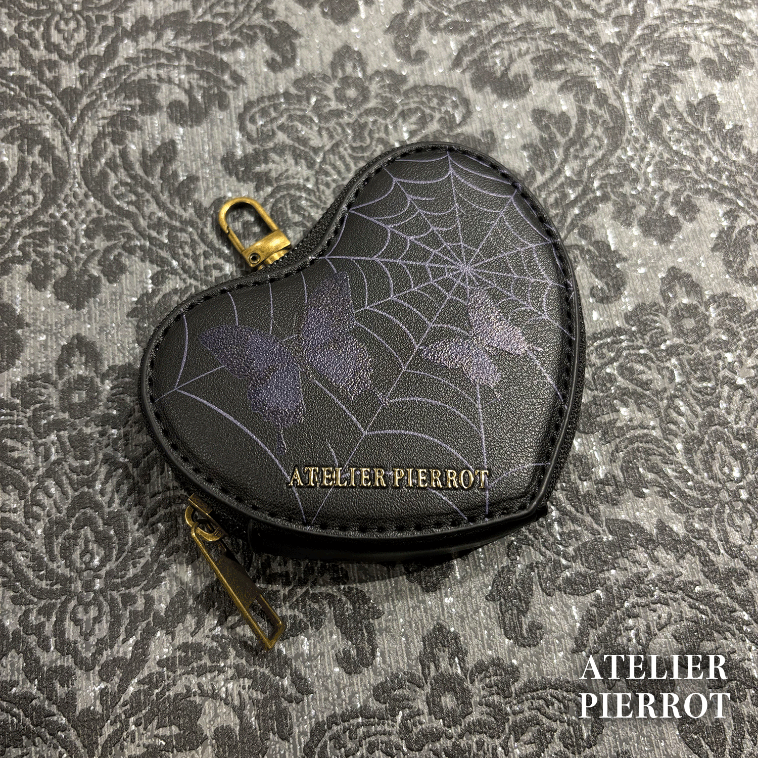 【ATELIER PIERROT】 Pochette a la carte Series Coin Purse~Heart~ パープル/ブラック ★12月中旬発売★