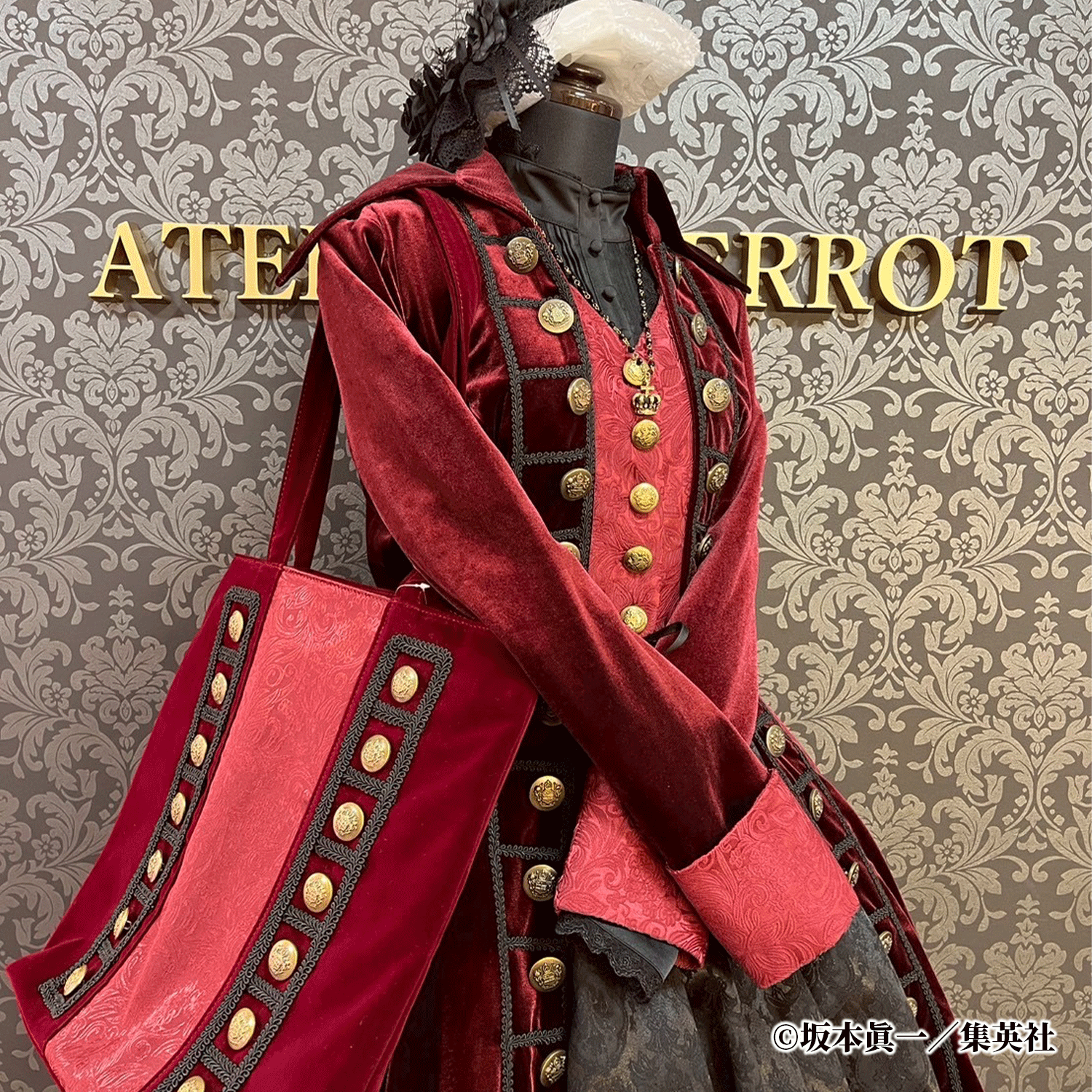 【ATELIER PIERROT】 「 イノサン 」トートバッグ -Gothic Lolita Tote Bag- ワイン/ブラック
