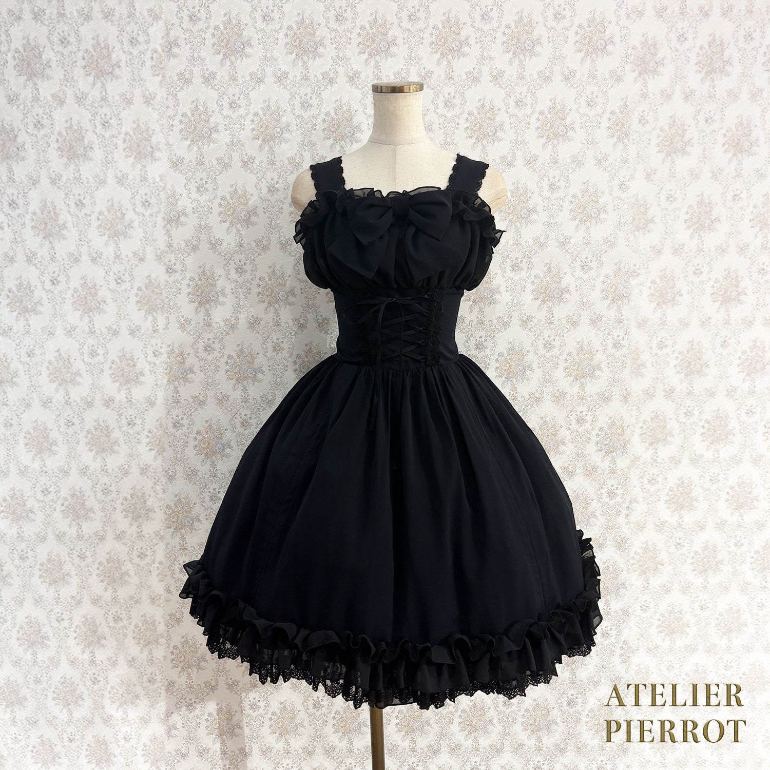 【ATELIER PIERROT】 Eternal Waltz Jumper Skirt ホワイト/ボルドー/パープル/ネイビー/ブラック×ホワイト/ブラック