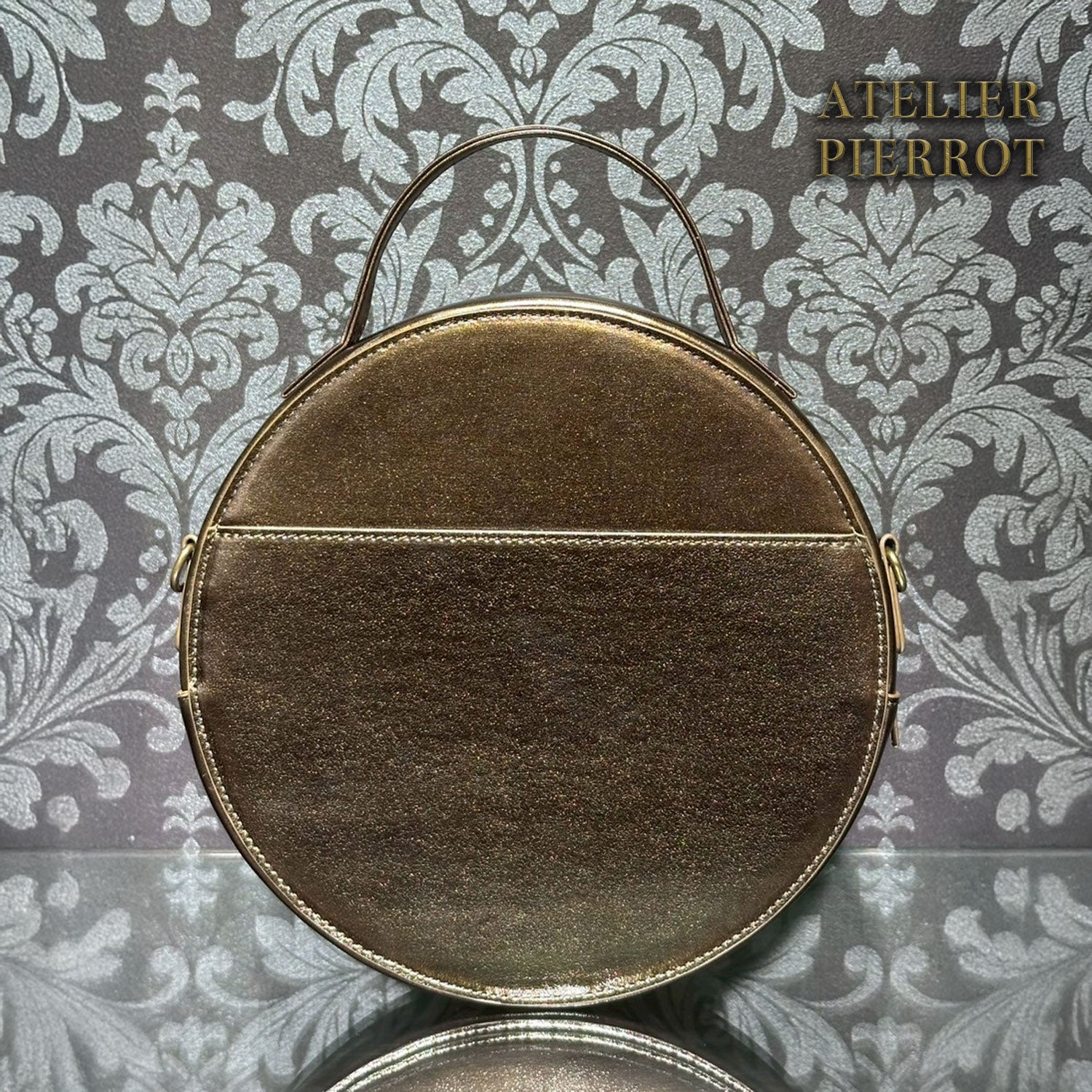 【ATELIER PIERROT】“Aeon” Clock Shoulder Bag ブロンズ/ブラック