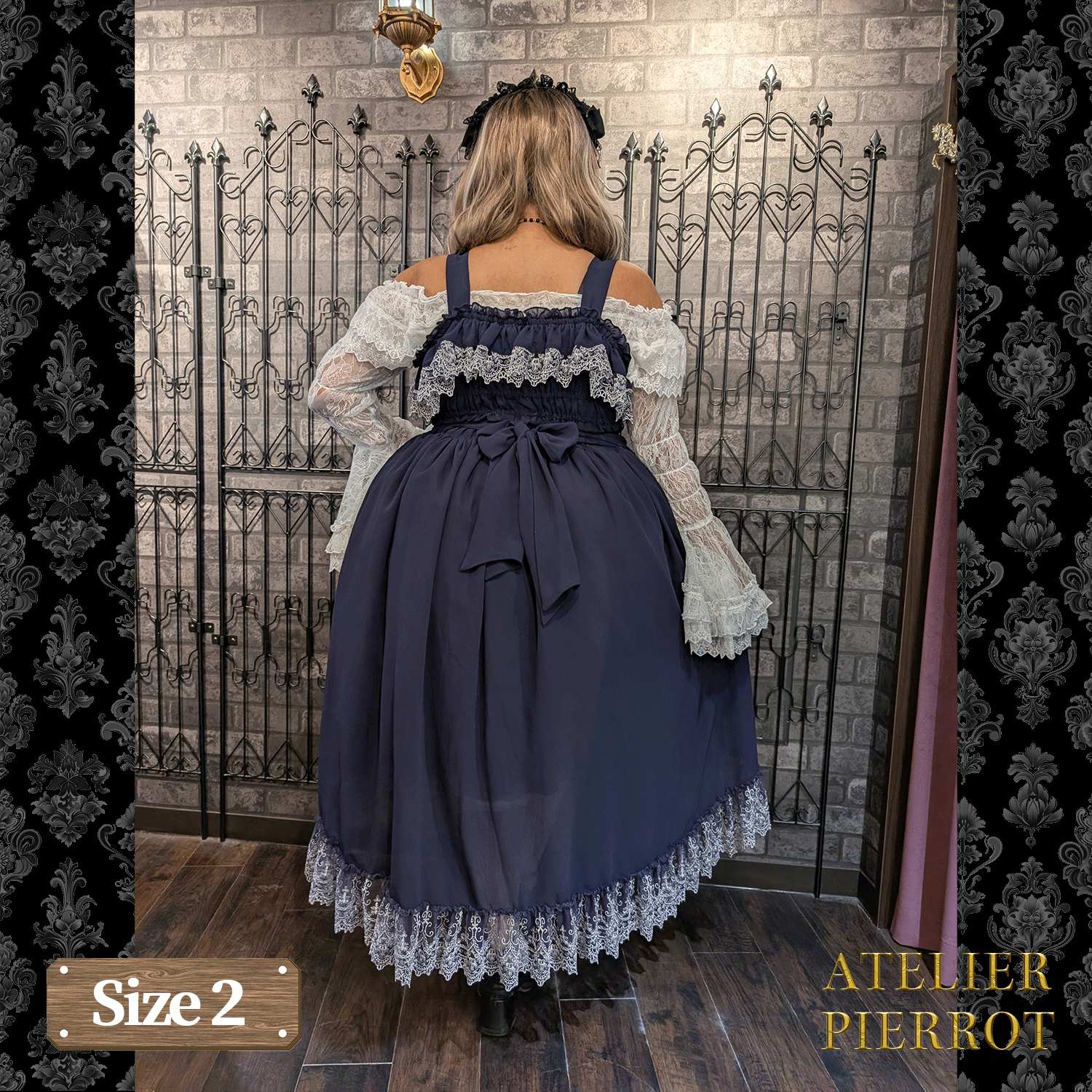 【ATELIER PIERROT】 Celestial Veil JSK White/Bordeaux/Purple/Navy/Black Size1/Size2