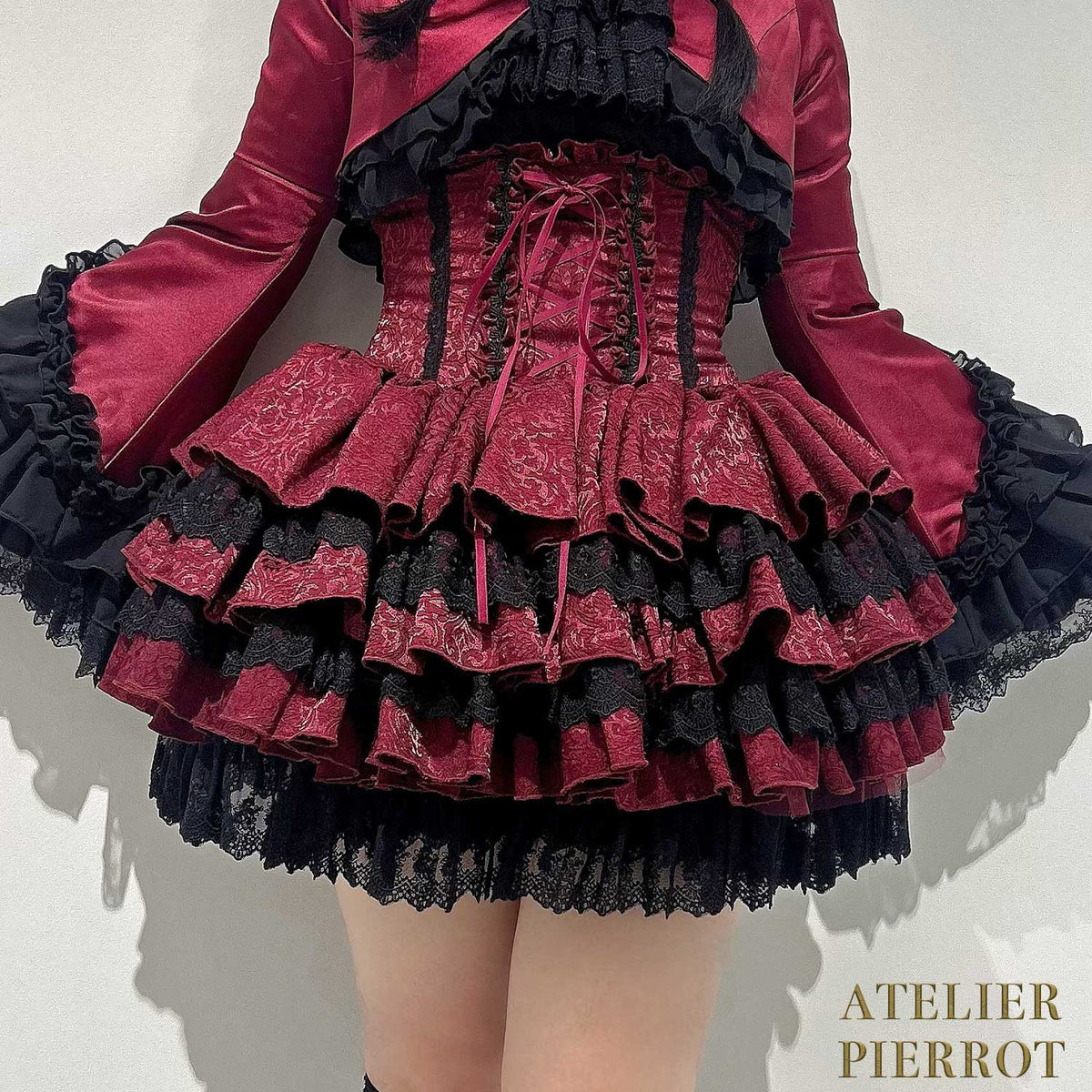 【ATELIER PIERROT】 Royal Nocturne Mini Corset Skirt ホワイト/ピンク/ワイン/グリーン/ネイビー/ブラック