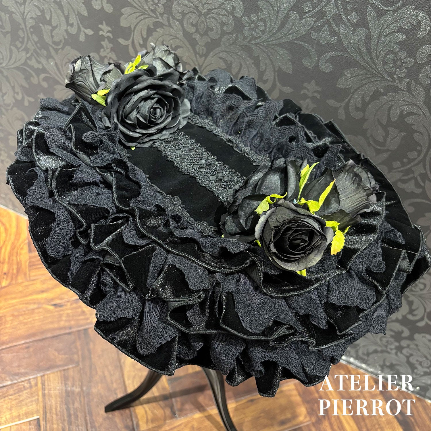 【ATELIER PIERROT】 Adenophora Grand Headdress Bordeaux/Marine/Schwarz★Von Anfang bis Mitte September entlassen★