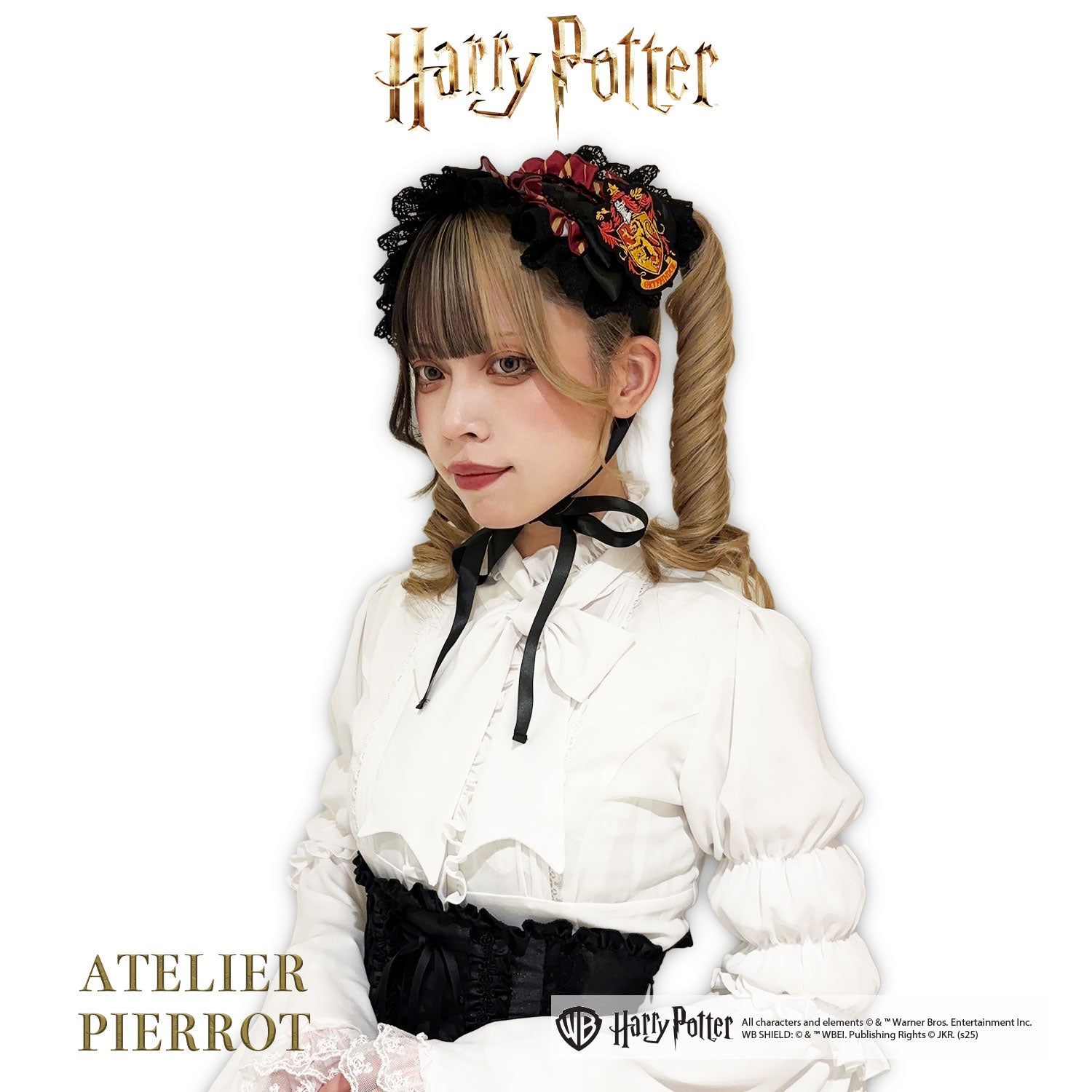 【ATELIER PIERROT】 Harry Potter ハリーポッター/編み上げヘッドドレス グリフィンドール/スリザリン/ハッフルパフ/レイブンクロー