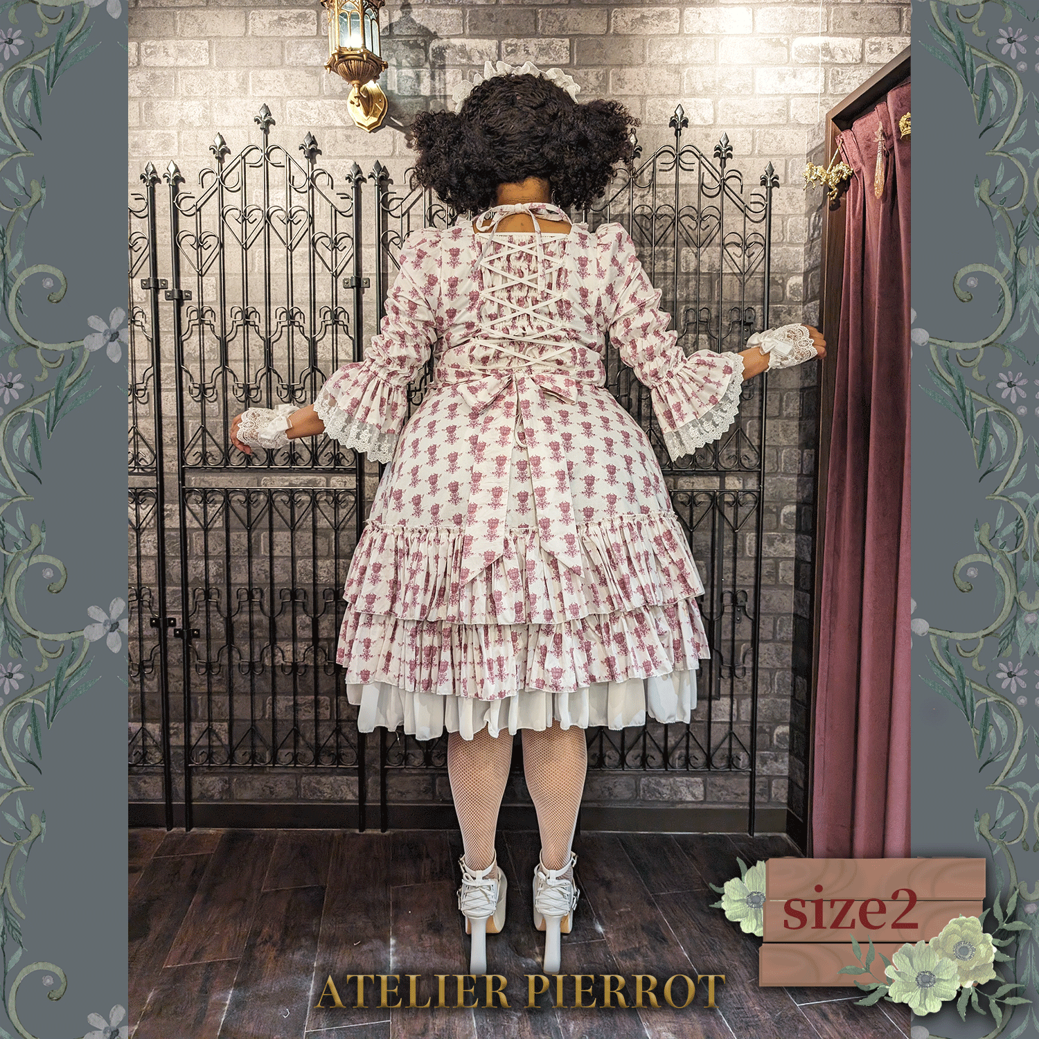 【ATELIER PIERROT】 Rosy Bouquet Dress Size 2