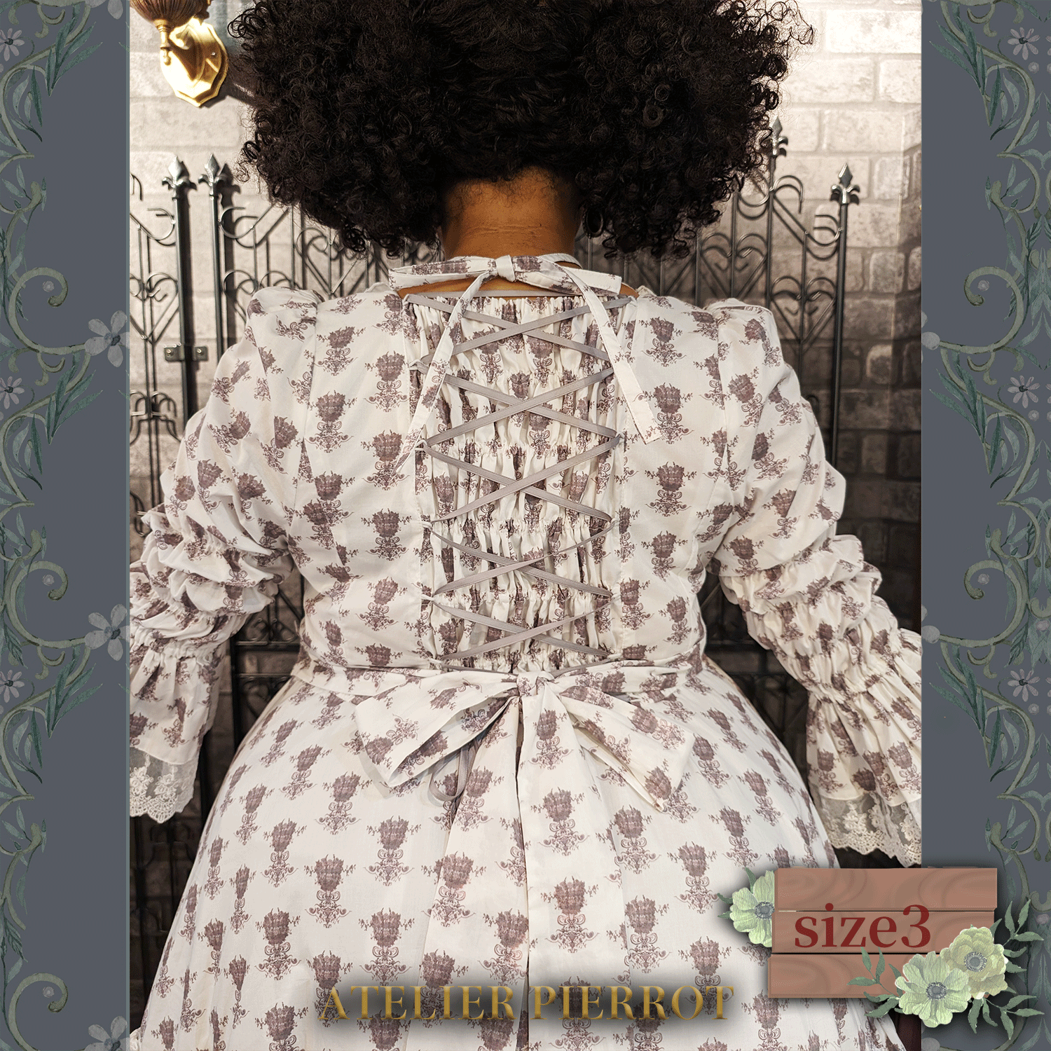 【ATELIER PIERROT】 Rosy Bouquet Dress Size 2