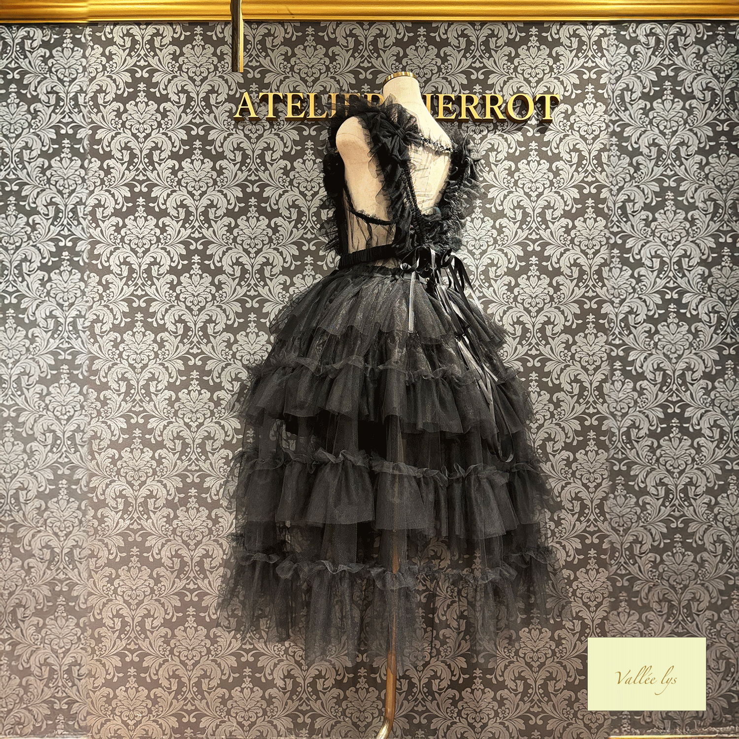 【Vallee lys】Vallee Nocturne Tulle Jumper Skirt白色/波尔多/紫色/黑色