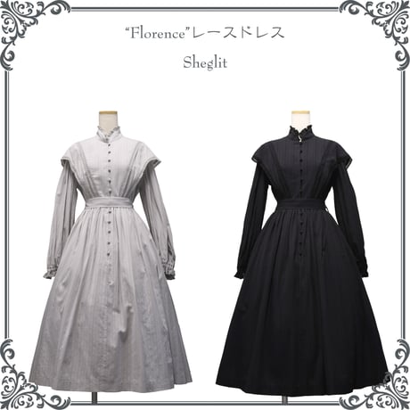 【Sheglit】Sheglit “Florence”蕾丝连衣裙灰色/黑色