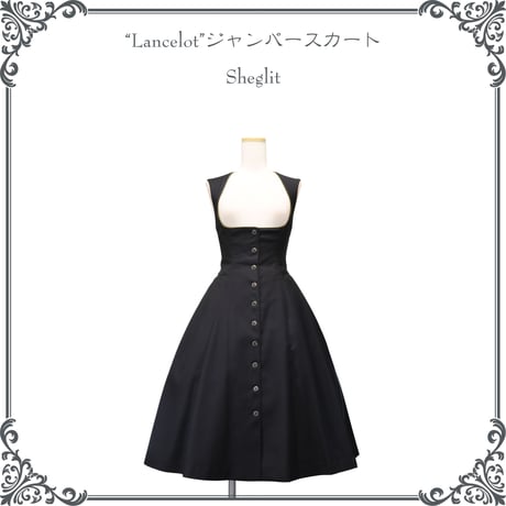 【Sheglit】シェグリット ●予約●"Lancelot"ジャンパースカート ブラック Mサイズ/Lサイズ