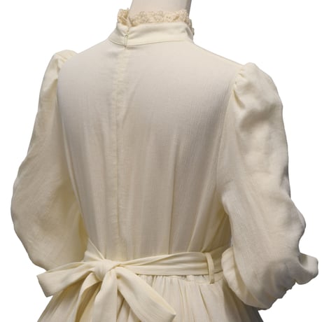 【Sheglit】シェグリット 睡蓮のティアードドレス アイボリー/ダルブルー/ブラック