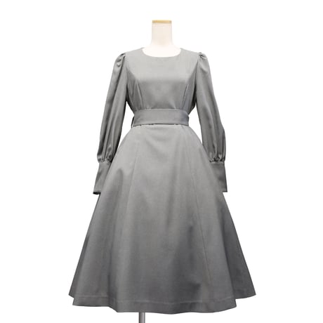 【Sheglit】シェグリット "Requiem"フレアワンピース グレー/ブラック