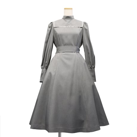 【Sheglit】シェグリット "Requiem"フレアワンピース グレー/ブラック