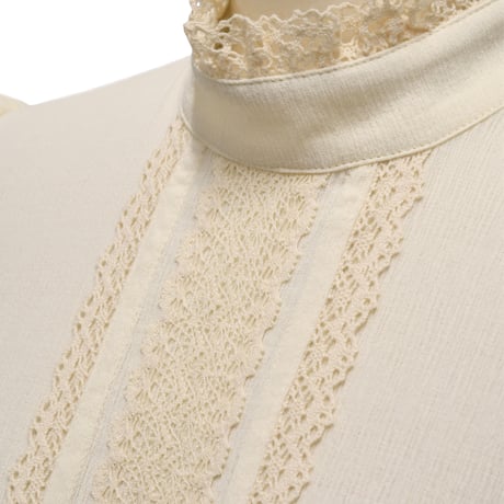 【Sheglit】シェグリット 睡蓮のティアードドレス アイボリー/ダルブルー/ブラック