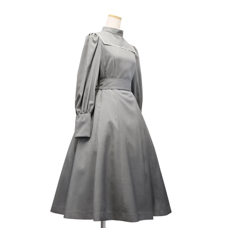 【Sheglit】シェグリット "Requiem"フレアワンピース グレー/ブラック