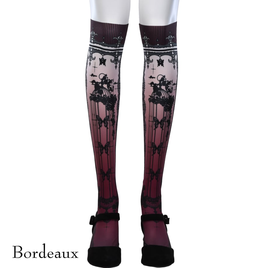 【Sheglit】シェグリット Caged Ulysses Over Knee ホワイト/ボルドー/パープル/ブラック