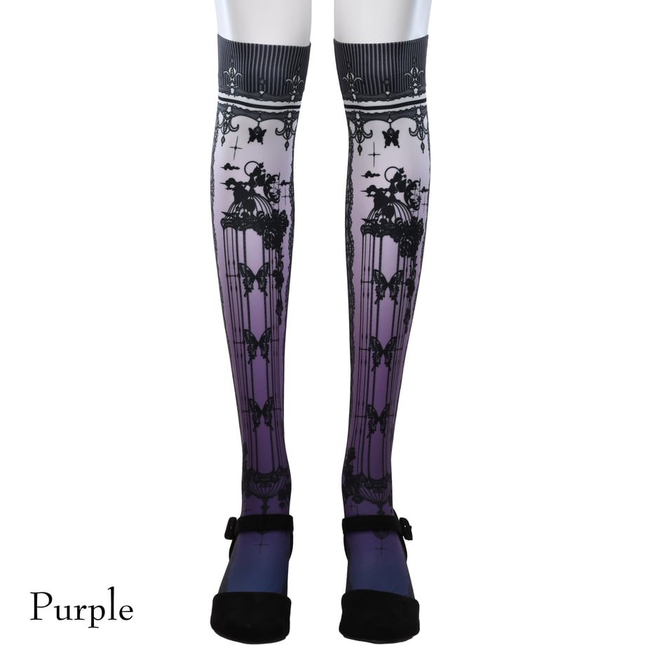 【Sheglit】シェグリット Caged Ulysses Over Knee ホワイト/ボルドー/パープル/ブラック