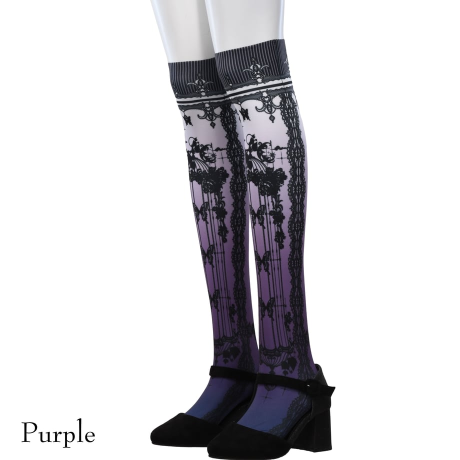 【Sheglit】シェグリット Caged Ulysses Over Knee ホワイト/ボルドー/パープル/ブラック