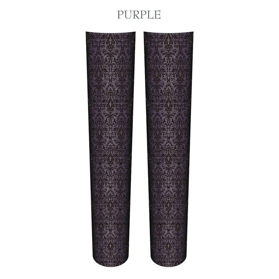 【Sheglit】シェグリット Obsidian Over Knee パープル/ブラック