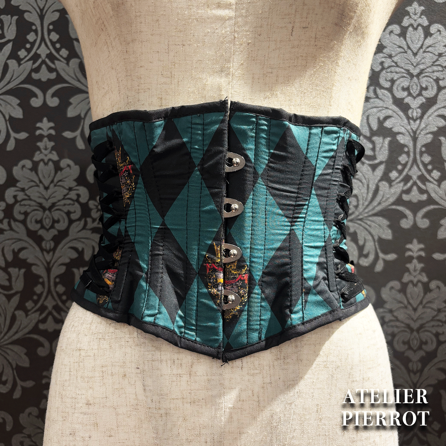 【ATELIER PIERROT】 "Diamond Circus" Corset 白×黒/ワイン/パープル/グリーン
