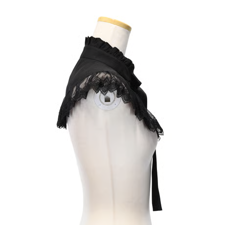 【Sheglit】シェグリット Serena Detachable Collar ホワイト/ ブラック