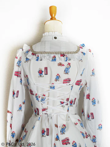 【Victorian maiden】ヴィクトリアンメイデン Paddington™ クラシカルドールロングドレス(プラスサイズ)ホワイト/ベージュ