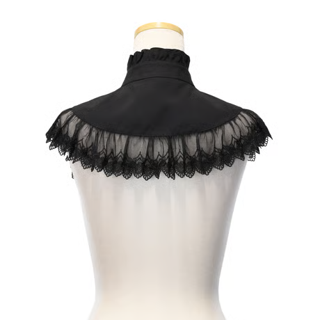 【Sheglit】シェグリット Serena Detachable Collar ホワイト/ ブラック
