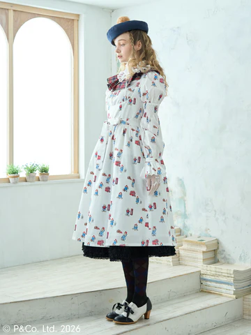 【Victorian maiden】ヴィクトリアンメイデン Paddington™ エプロンドレス ホワイト/ベージュ