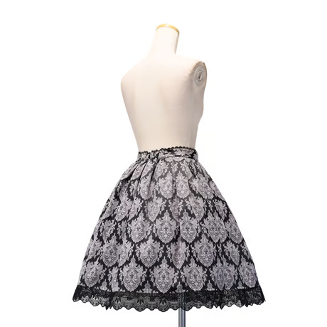 【Sheglit】シェグリット "Victorian"タックスカート グレー/ネイビー/ブラック