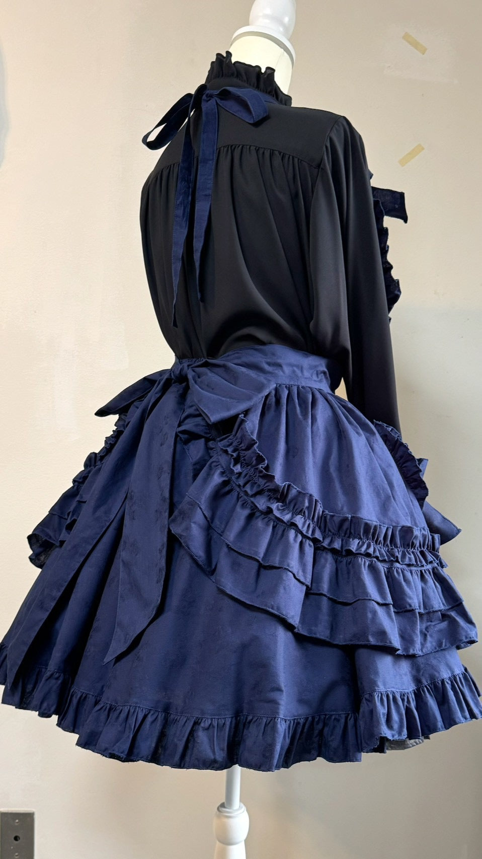 【Physical Drop】フィジカルドロップ ハートエプロン+スカートセット【紺】