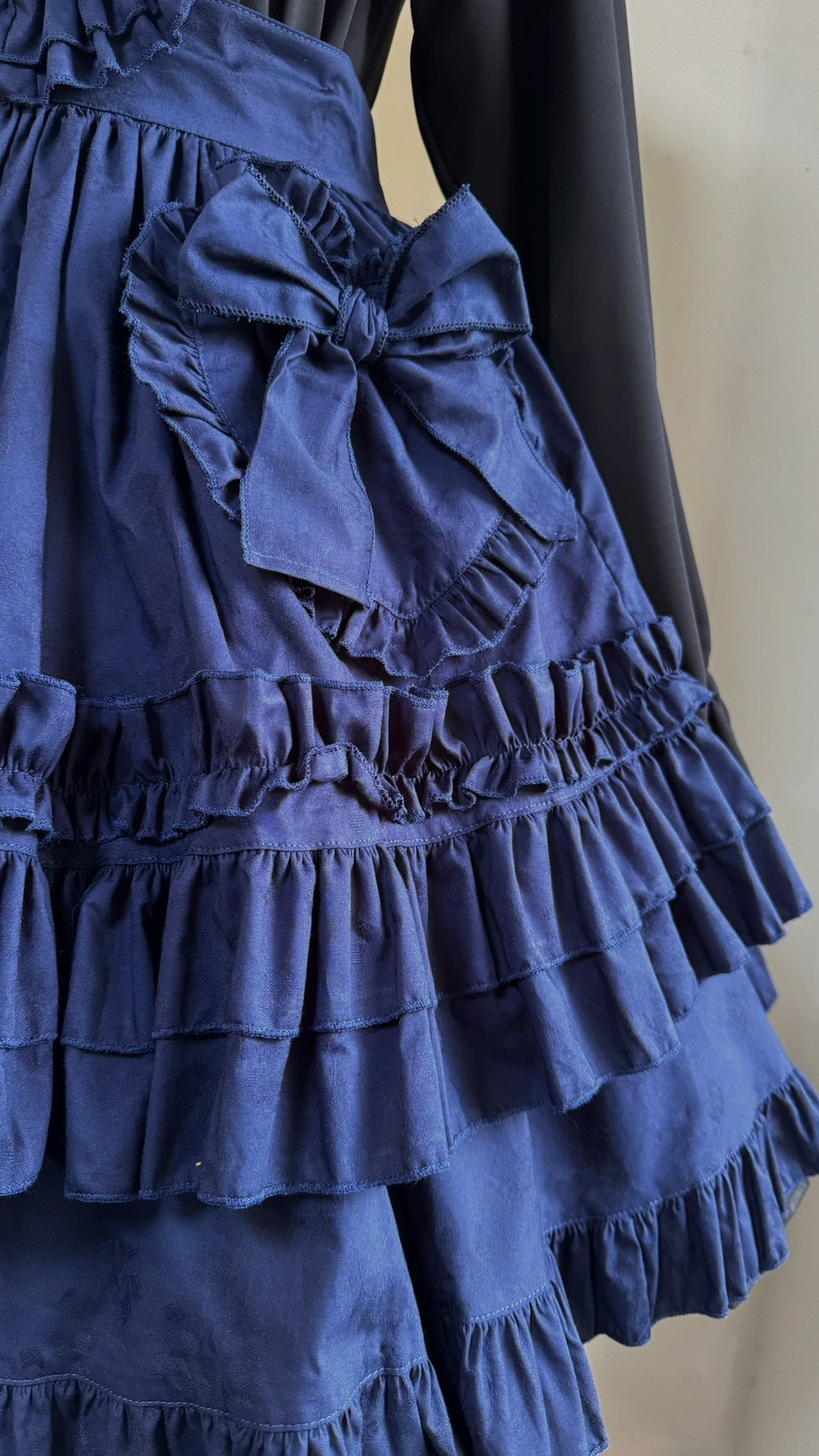 【Physical Drop】フィジカルドロップ ハートエプロン+スカートセット【紺】