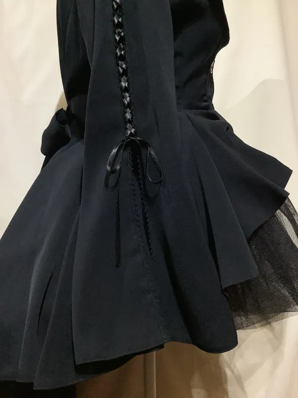 【MARBLE】マーブル 姫袖用流麗ドレープジャケット:紺