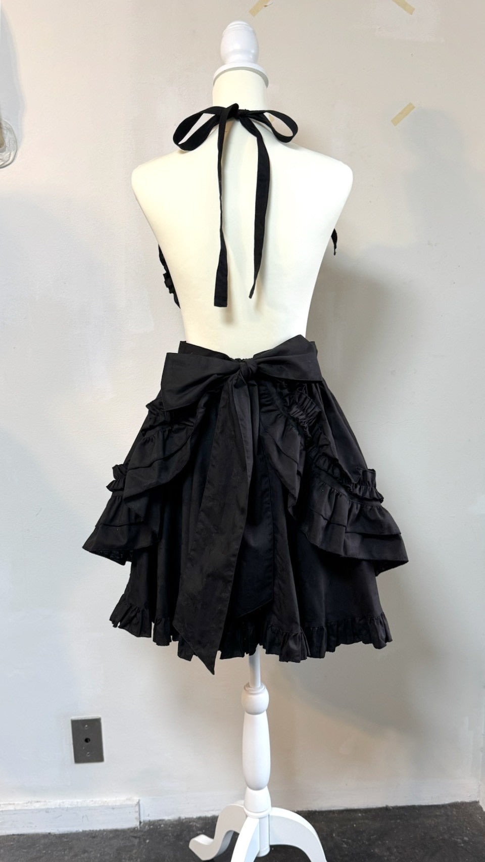 【Physical Drop】フィジカルドロップ ハートエプロン+スカートセット【黒】