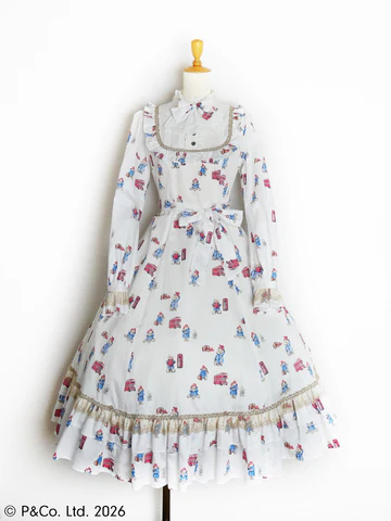 【Victorian maiden】ヴィクトリアンメイデン Paddington™ クラシカルドールロングドレス(プラスサイズ)ホワイト/ベージュ