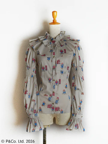 【Victorian maiden】ヴィクトリアンメイデン Paddington™ ラッフルフリルブラウス ホワイト/ベージュ