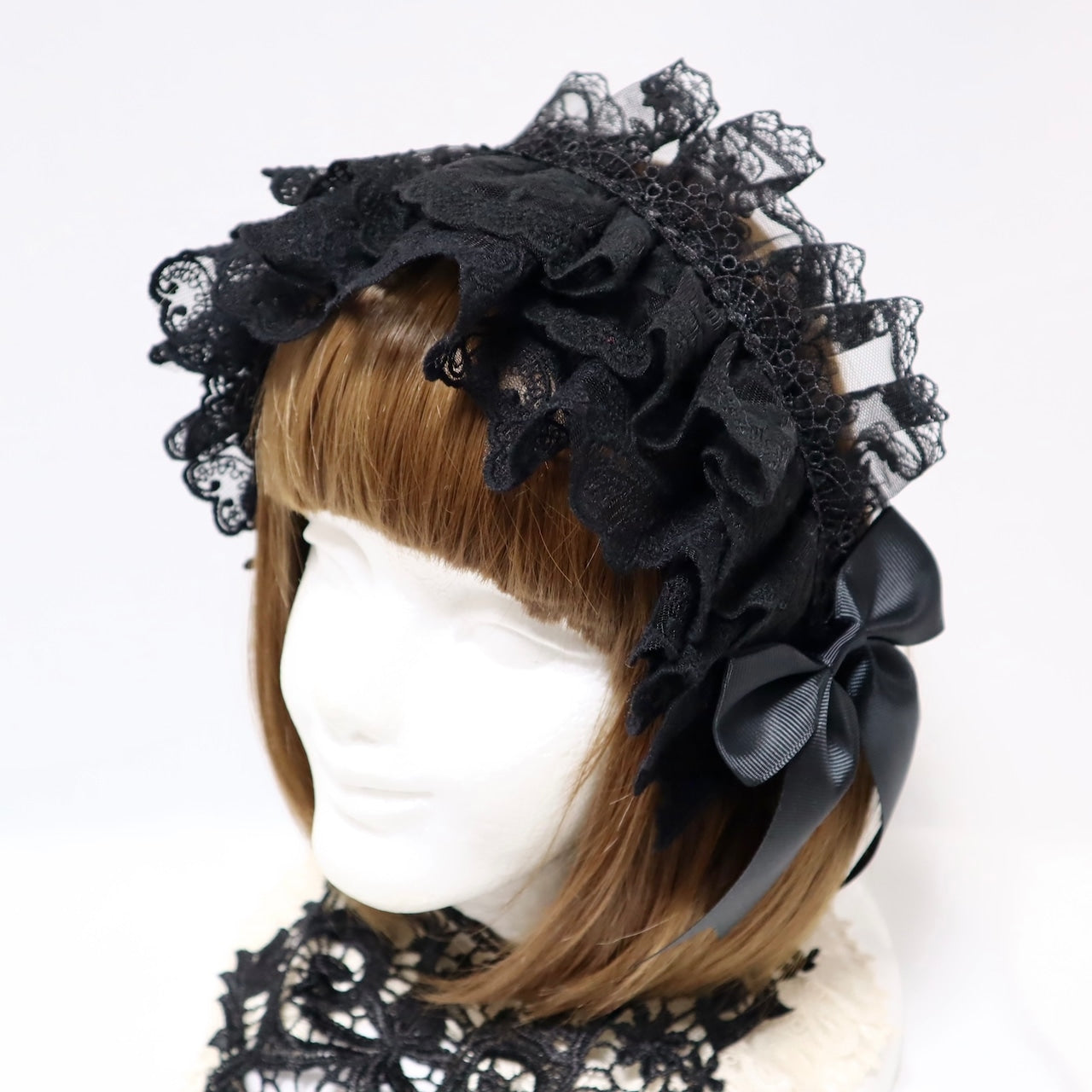 【Morun×Muuna Stoik】모란 무나스토틱 Libra 헤드 드레스 생성/화이트/블랙×레드/블랙×화이트/블랙×블랙/블랙×그린
