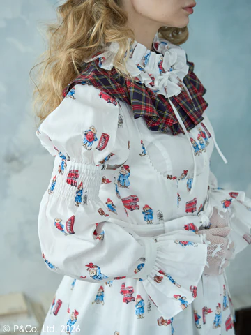 【Victorian maiden】ヴィクトリアンメイデン Paddington™ エプロンドレス ホワイト/ベージュ