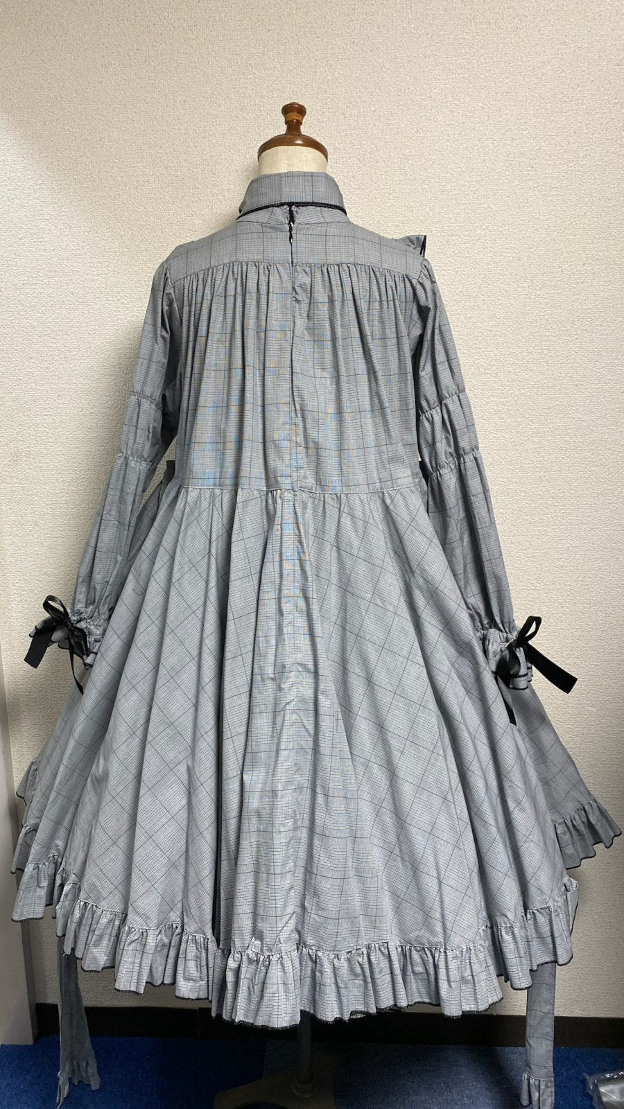 【Physical Drop】フィジカルドロップ ハートポケットサーキュラーワンピース【グレンチェック】