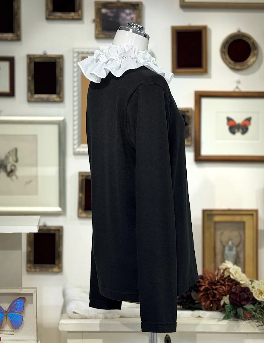 【Na+H】エヌエープラスエイチ Preカットソー(黒×白)