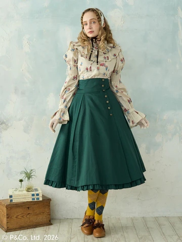 【Victorian maiden】ヴィクトリアンメイデン Paddington™ ラッフルフリルブラウス ホワイト/ベージュ