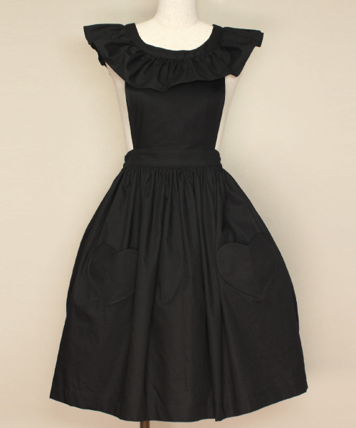 【HERHUM】ハーハム Natalieジャンパースカート ブラック