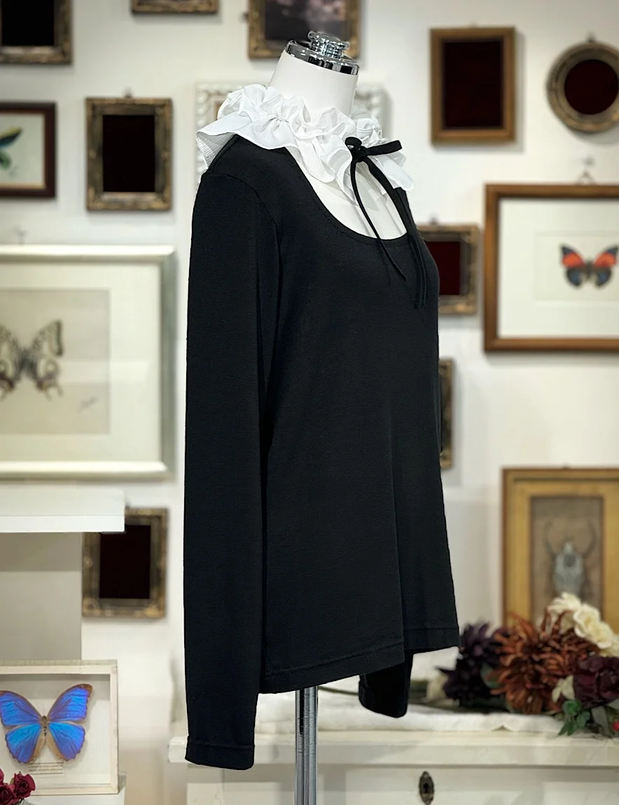 【Na+H】エヌエープラスエイチ Preカットソー(黒×白)