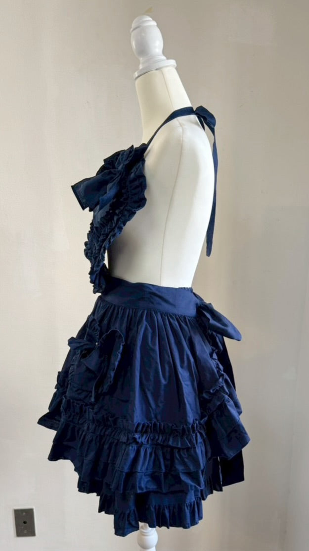 【Physical Drop】フィジカルドロップ ハートエプロン+スカートセット【紺】