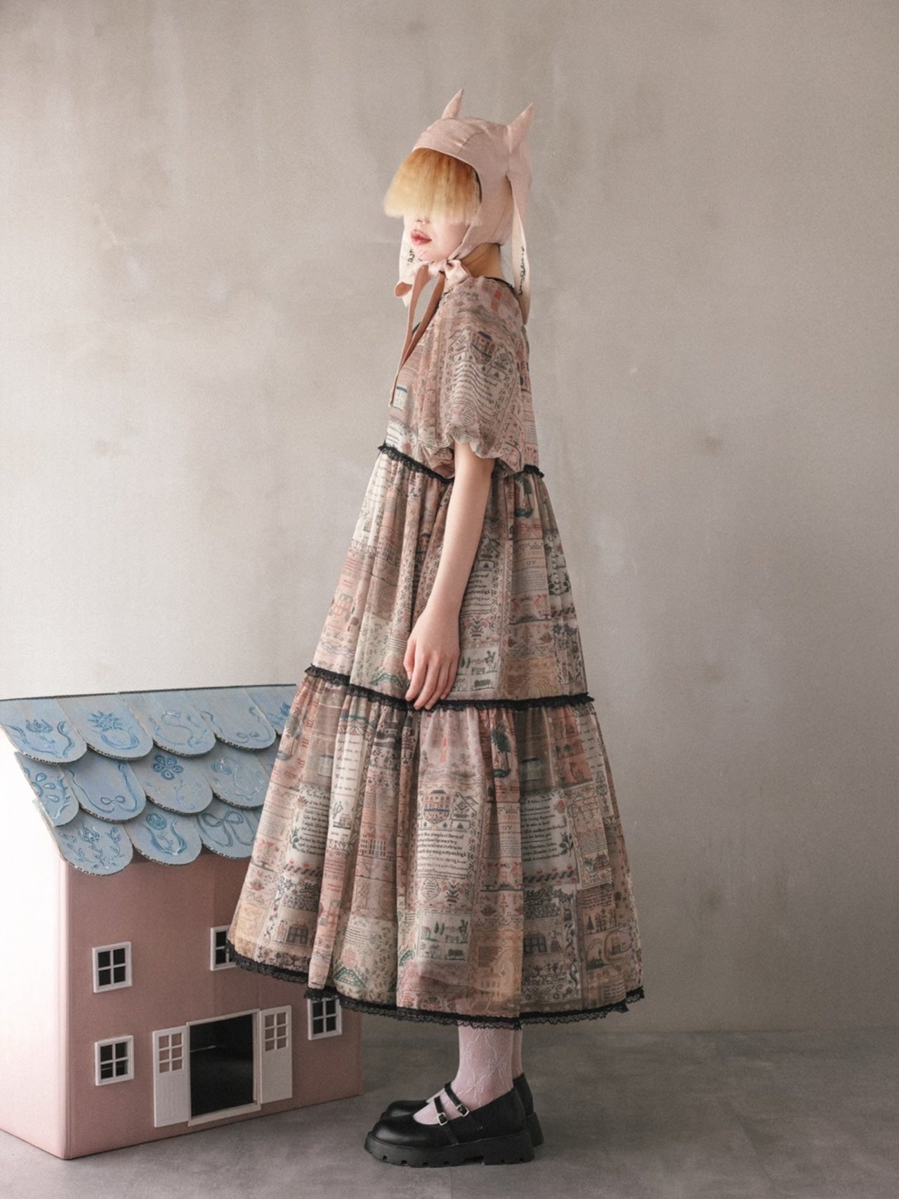 【microcosm】マイクロコズム 「HOUSE」ティアードドレス