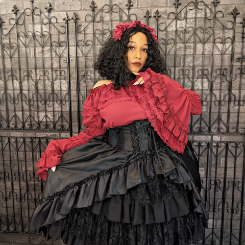 【ATELIER PIERROT】Shirring princess sleeve blouse Plus Size ★サマーセール対象!!8月24日まで★