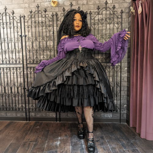【ATELIER PIERROT】Shirring princess sleeve blouse Plus Size ★サマーセール対象!!8月24日まで★